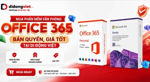 Mua phần mềm bản quyền Office 365 tại Di Động Việt