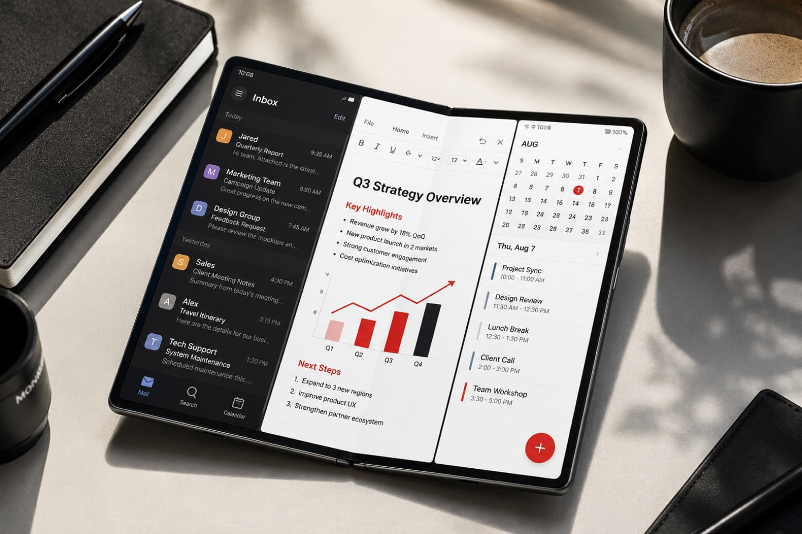 Tổng hợp tin đồn Samsung Galaxy Z Fold8 Wide có gì mới? 10 Samsung Galaxy Z Fold8 Wide có gì mới phù hợp dân văn phòng