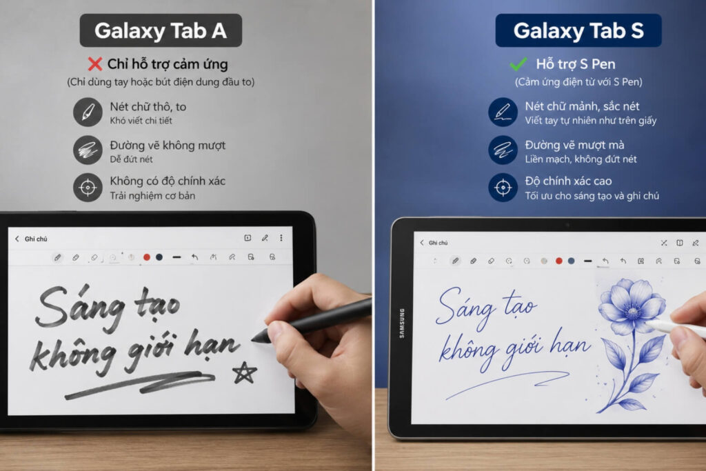 Samsung Tab nào có sẵn bút S Pen? Bảng giá và mẹo chọn máy tối ưu chi phí 8 samsung tab nao co san but s pen didongviet 3