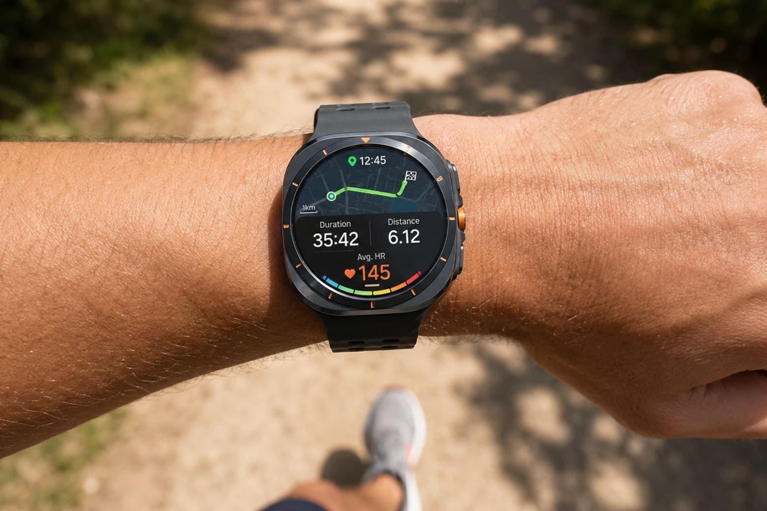 Samsung Watch Ultra2 có gì mới từ thiết kế đến tính năng? 9 Màn hình Super AMOLED 5.000 nit của Galaxy Watch Ultra2 hiển thị rõ dưới nắng