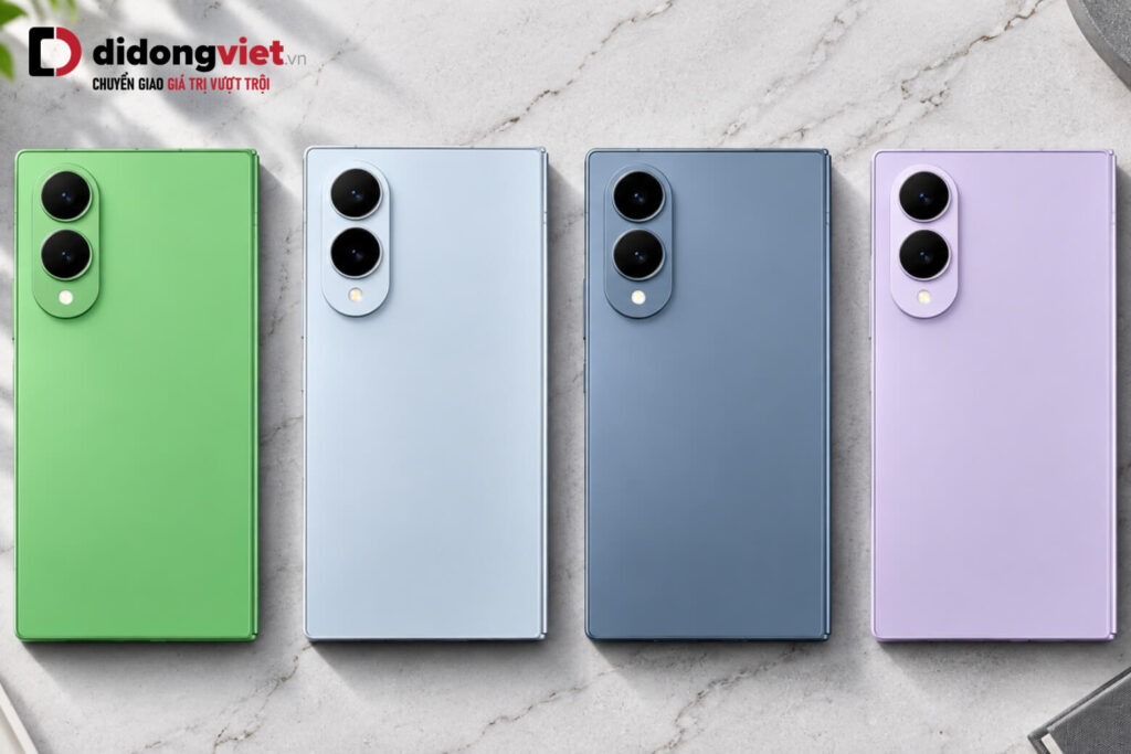 Samsung Z Fold8 Wide có mấy màu? Tư vấn chọn màu sắc theo bảng màu rò rỉ 7 4 phiên bản màu sắc chính thức của Samsung Galaxy Z Fold8 Wide