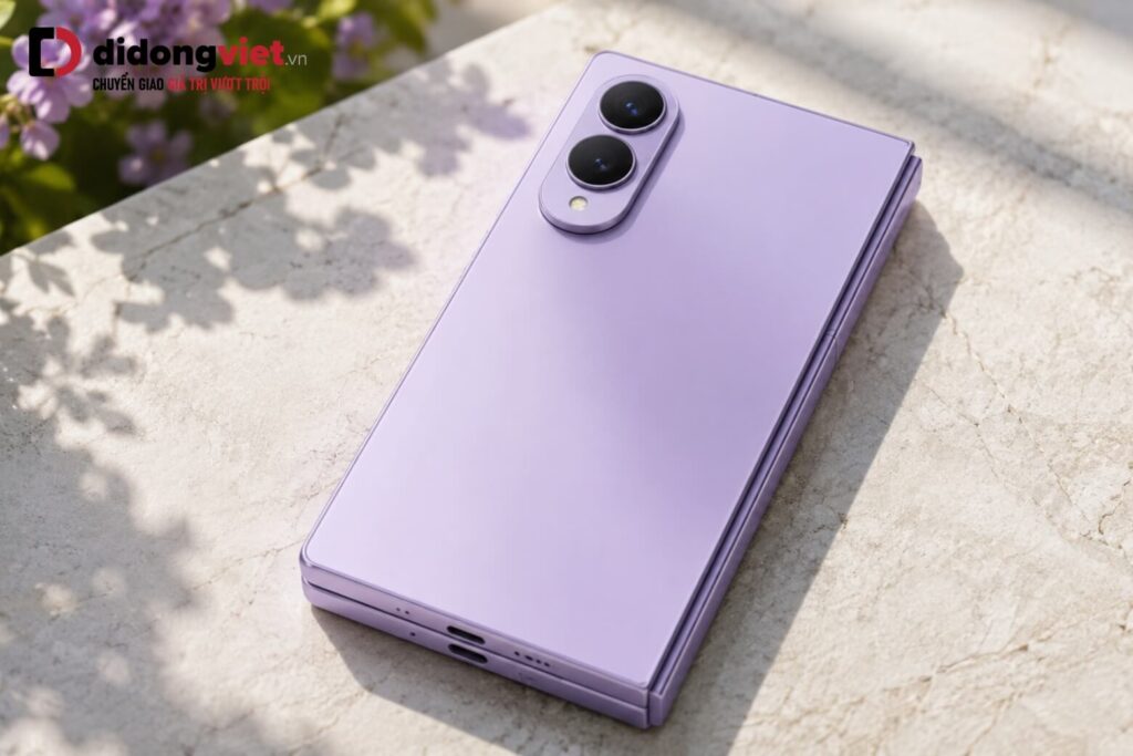 Samsung Z Fold8 Wide có mấy màu? Tư vấn chọn màu sắc theo bảng màu rò rỉ 8 Tím Lavender – sắc tím pastel trầm sang trọng, tạo dấu ấn nhận diện nổi bật cho thế hệ Z Fold mới nhất.