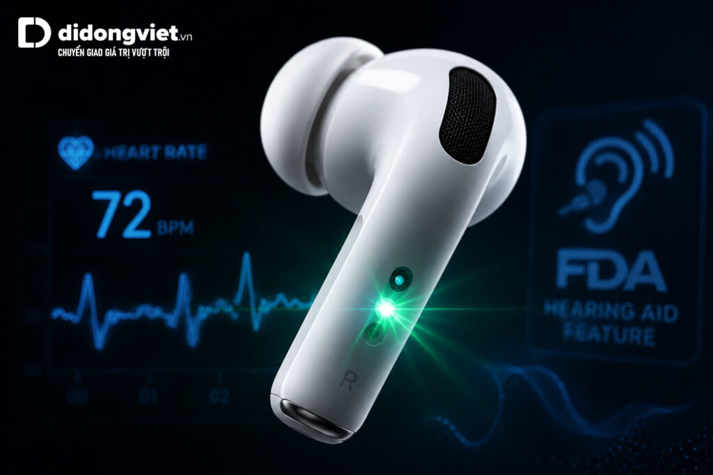 So sánh AirPods Pro 3 và AirPods 4 để chọn đúng tai nghe theo nhu cầu 8 AirPods Pro 3 tích hợp đo nhịp tim và trợ thính chuẩn FDA: Khi tai nghe vượt qua giới hạn giải trí!