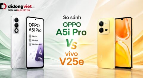 So sánh OPPO A5i Pro và vivo V25e: Chọn độ bền hay thiết kế thời trang? So sánh OPPO A5i Pro và vivo V25e