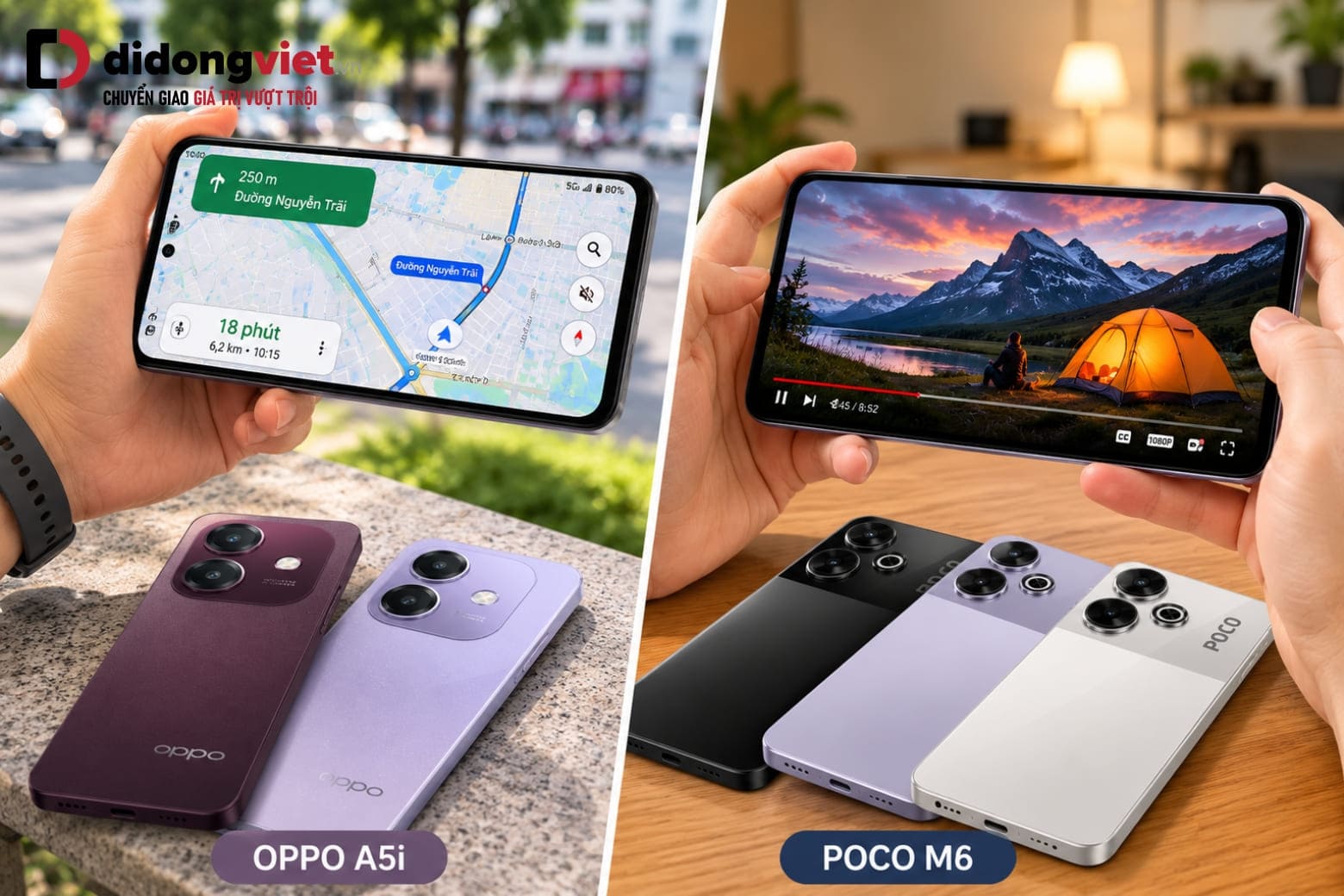 So sánh OPPO A5i và POCO M6 chi tiết theo nhu cầu sử dụng thực tế 6 So sánh màn hình OPPO A5i và POCO M6