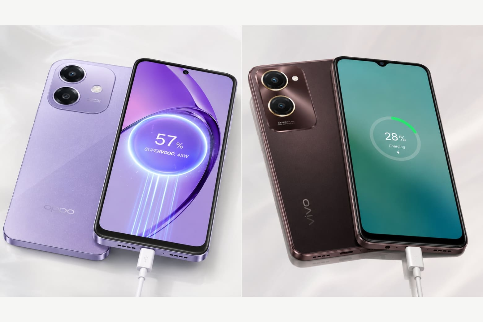 So sánh OPPO A5i và vivo Y18s: Chọn bền bỉ cày ải hay mượt mà đa nhiệm? 8 Tốc độ sạc pin 45W trên OPPO A5i nhanh hơn hẳn sạc 15W trên vivo Y18s