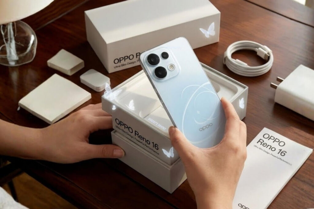 So sánh OPPO Reno16 F và OPPO Reno16 để tối ưu mức chênh lệch 3 triệu đồng 11 OPPO Reno16 nổi bật với khung nhôm hàng không vũ trụ và mặt lưng kính nguyên khối