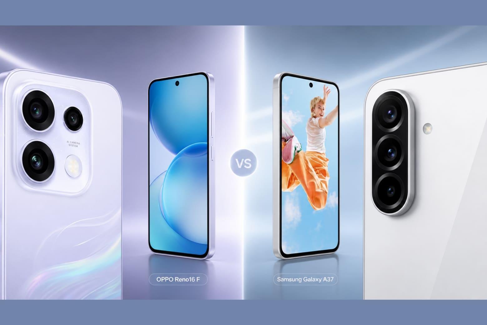 So sánh OPPO Reno16 F và Samsung Galaxy A37 nên chọn máy nào phù hợp với bạn? 9 Camera tele và selfie 50MP giúp Reno16 F tạo lợi thế rõ rệt khi chụp ảnh