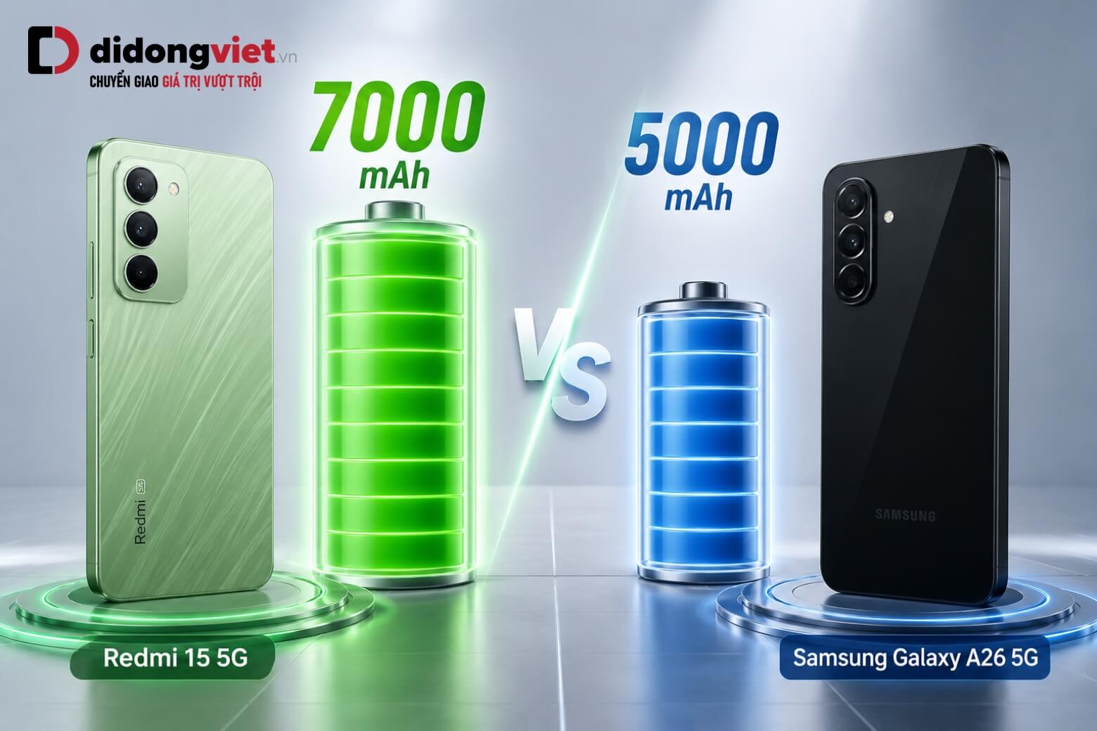 So sánh REDMI 15 5G và Samsung Galaxy A26 5G: Đâu là chiếc điện thoại phù hợp? 13 So sánh Redmi 15 5G và Samsung Galaxy A26 5G pin sạc