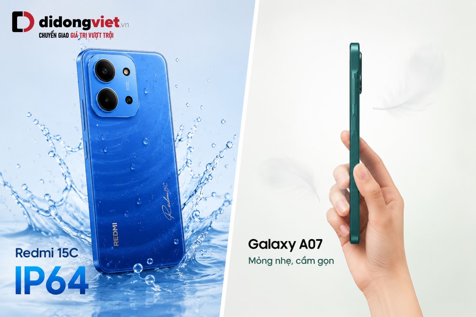So sánh REDMI 15C và Samsung Galaxy A07: Máy nào bền và pin trâu hơn? 9 So sánh Redmi 15C và Samsung Galaxy A07 về chuẩn IP