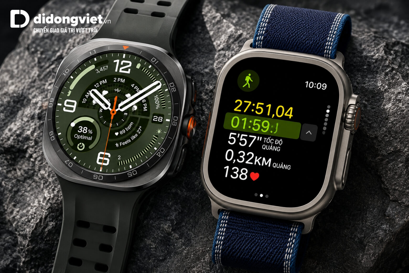 So sánh Samsung Galaxy Watch Ultra2 và Apple Watch Ultra 3 thực tế 9 So sánh Samsung Galaxy Watch Ultra2 và Apple Watch Ultra 3 thiết kế