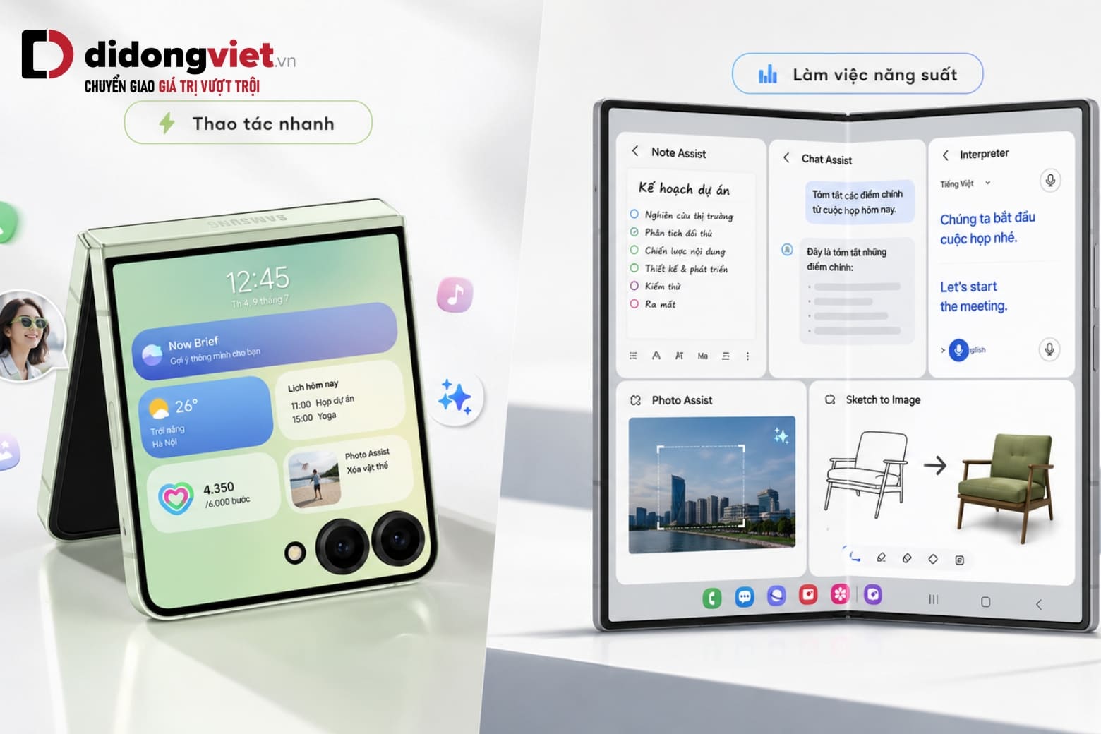So sánh Samsung Z Flip8 và Galaxy Z Fold6: Nên chọn máy nào? 11 Galaxy AI được tối ưu theo từng kiểu thiết kế để phục vụ các nhu cầu khác nhau