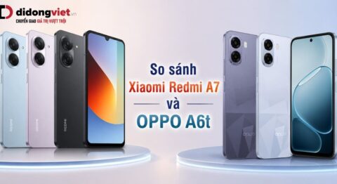 so sánh Xiaomi Redmi A7 và OPPO A6t
