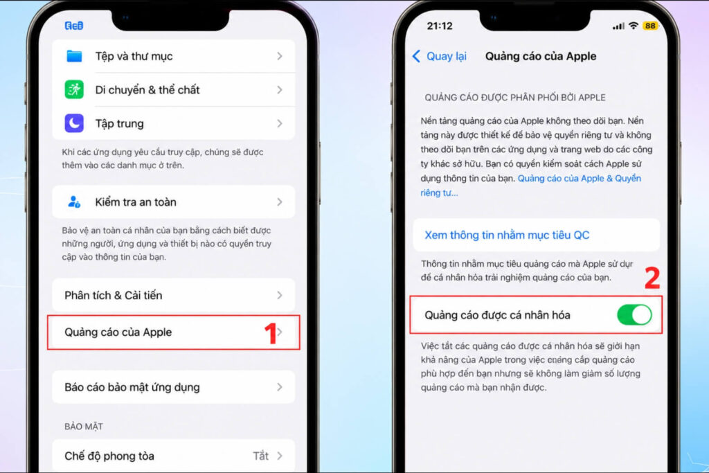 Hướng dẫn cách tắt quảng cáo trên iPhone triệt để theo từng nguồn 8 tắt quảng cáo trên iphone