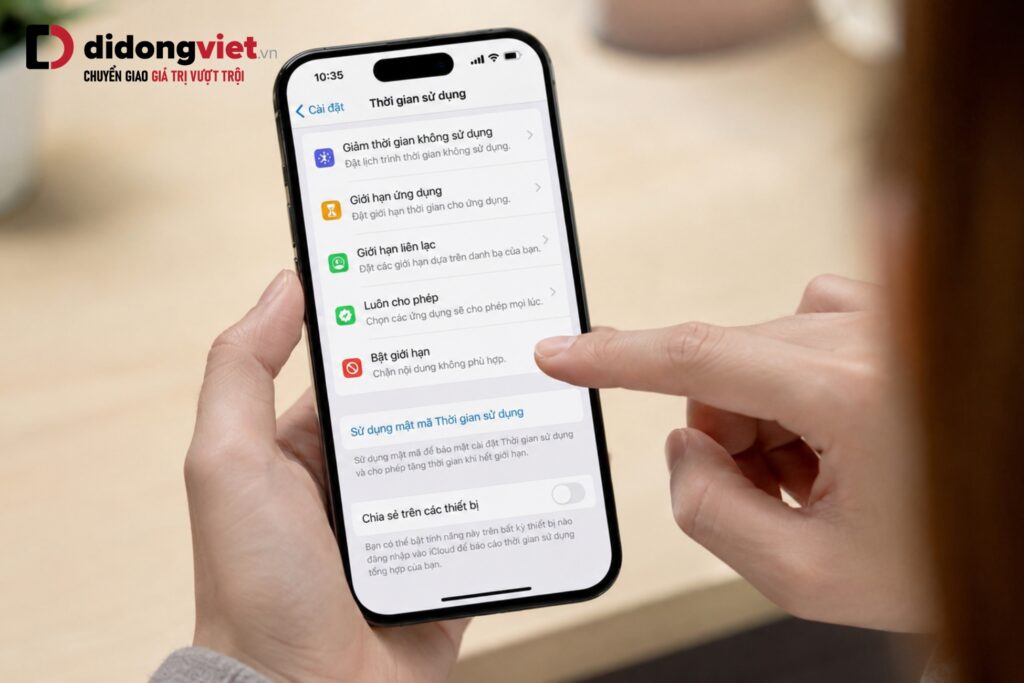 Screen Time là gì? Cách cài đặt giới hạn thời gian trên iPhone chính hãng 6 Screen Time là gì: Cách cài đặt giới hạn thời gian trên iPhone chính hãng