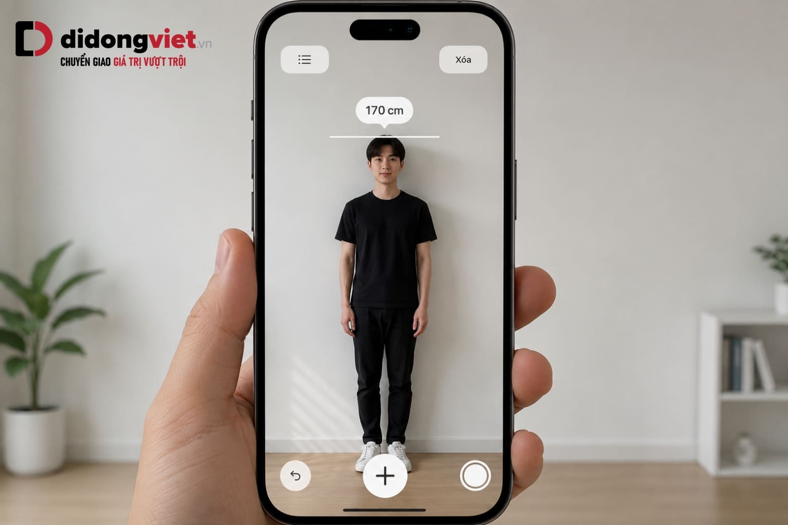 Hướng dẫn dùng thước đo trên iPhone và sự khác biệt giữa camera thường với cảm biến LiDAR 10 Tự động đo chiều cao người bằng cảm biến LiDAR trên iPhone Pro