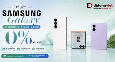 Trả góp Samsung Galaxy Z Fold8 Ultra, Z Fold8 và Z Flip8 0% lãi suất tại Di Động Việt