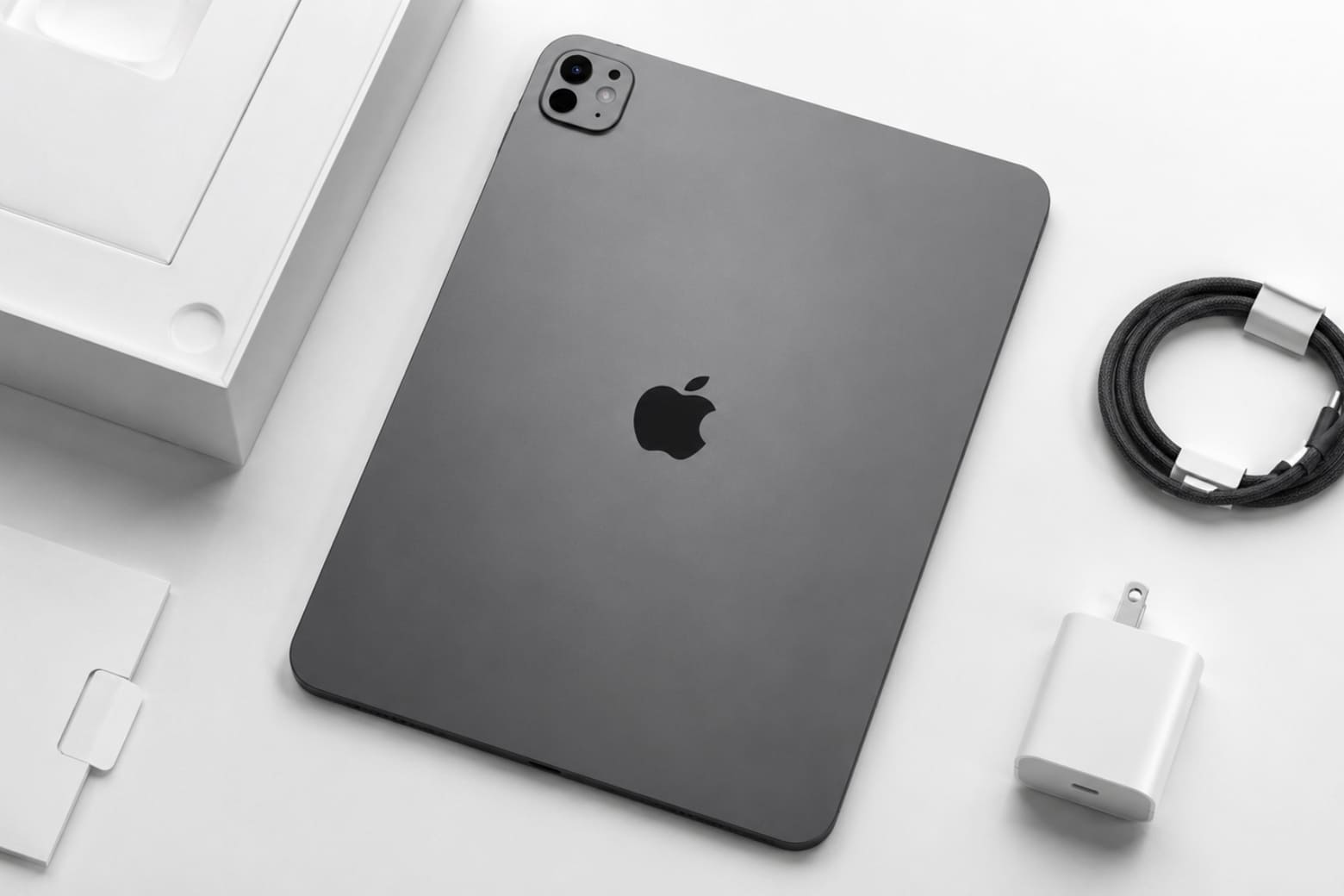 Trên tay iPad Pro M5 về sức mạnh thực tế và cảm giác cầm nắm 5 Trải nghiệm mở hộp iPad Pro M5 cùng các phụ kiện tiêu chuẩn đi kèm