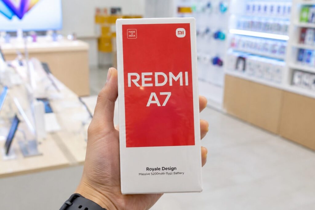 Trên tay Xiaomi Redmi A7 với màn hình lớn, pin bền bỉ và đánh giá thực tế 10 Hộp Xiaomi Redmi A7 nguyên seal chính hãng