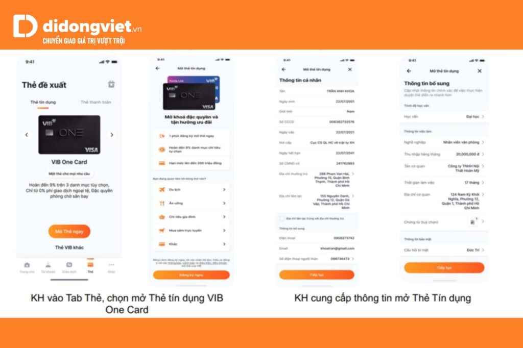 Ưu đãi mở thẻ VIB One Card tại Di Động Việt: Hoàn tiền cao, trả góp 0%, nhiều đặc quyền hấp dẫn 6 Ưu đãi mở thẻ VIB One Card tại Di Động Việt: Hoàn tiền cao, trả góp 0%, nhiều đặc quyền hấp dẫn