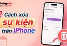 xóa sự kiện trên iPhone