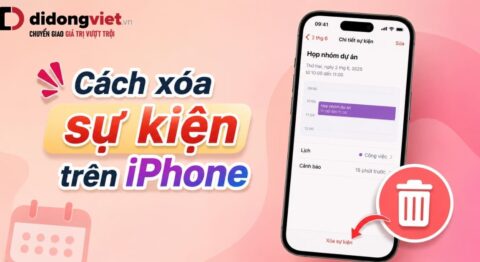 xóa sự kiện trên iPhone