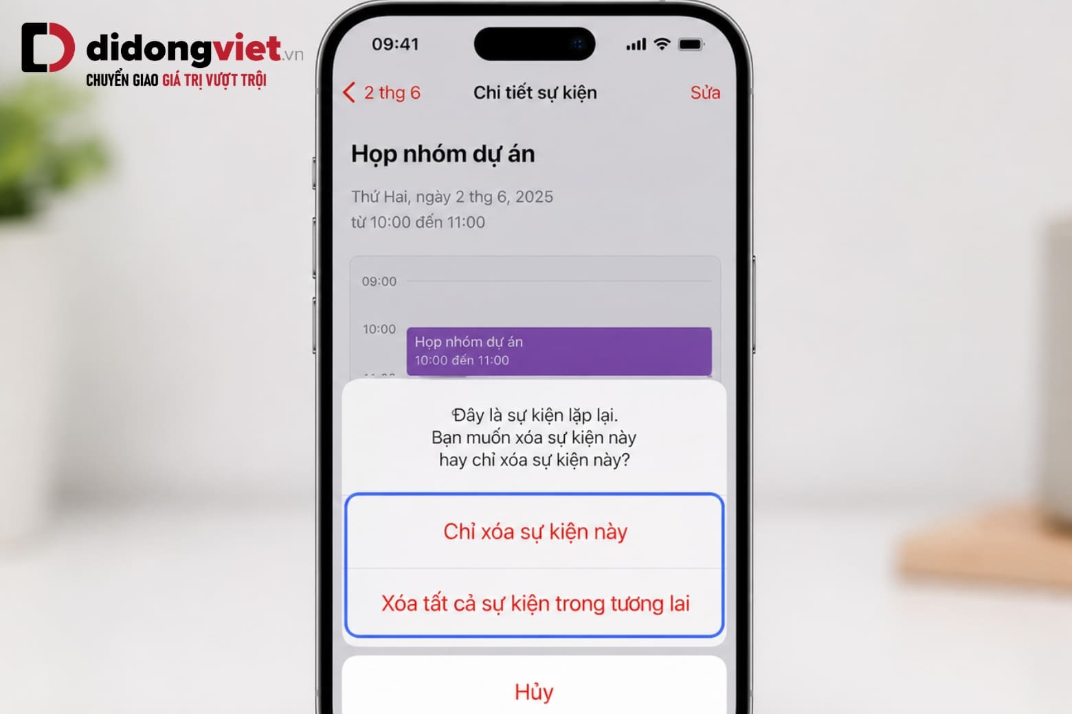 Cách xóa sự kiện và loại bỏ lịch rác trên iPhone an toàn 6 Tùy chọn xóa sự kiện lặp lại trên ứng dụng lịch iPhone