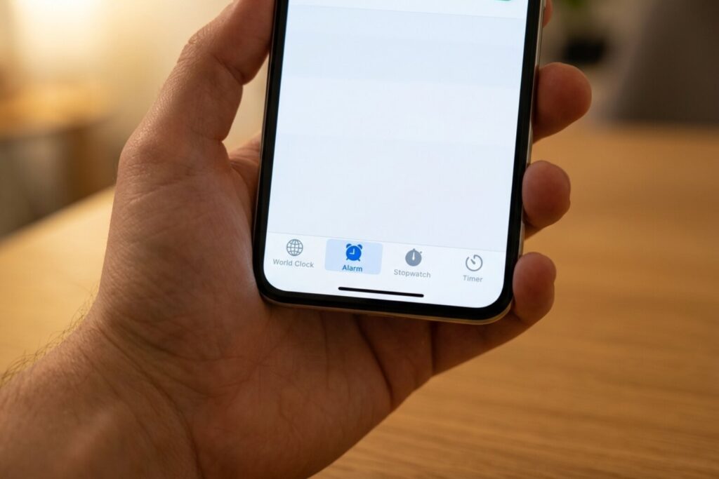 Cách cài báo thức trên iPhone nhanh chóng, chi tiết 8 bao thuc tren iphone cai dat bao thuc buoc 1 didongviet