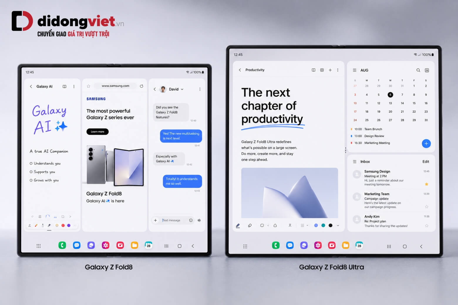 Hướng dẫn cách chia đôi màn hình trên Samsung Galaxy Z Fold8 Series đơn giản 9 Cách chia đôi màn hình trên Samsung Galaxy Z Fold8 Series so sánh