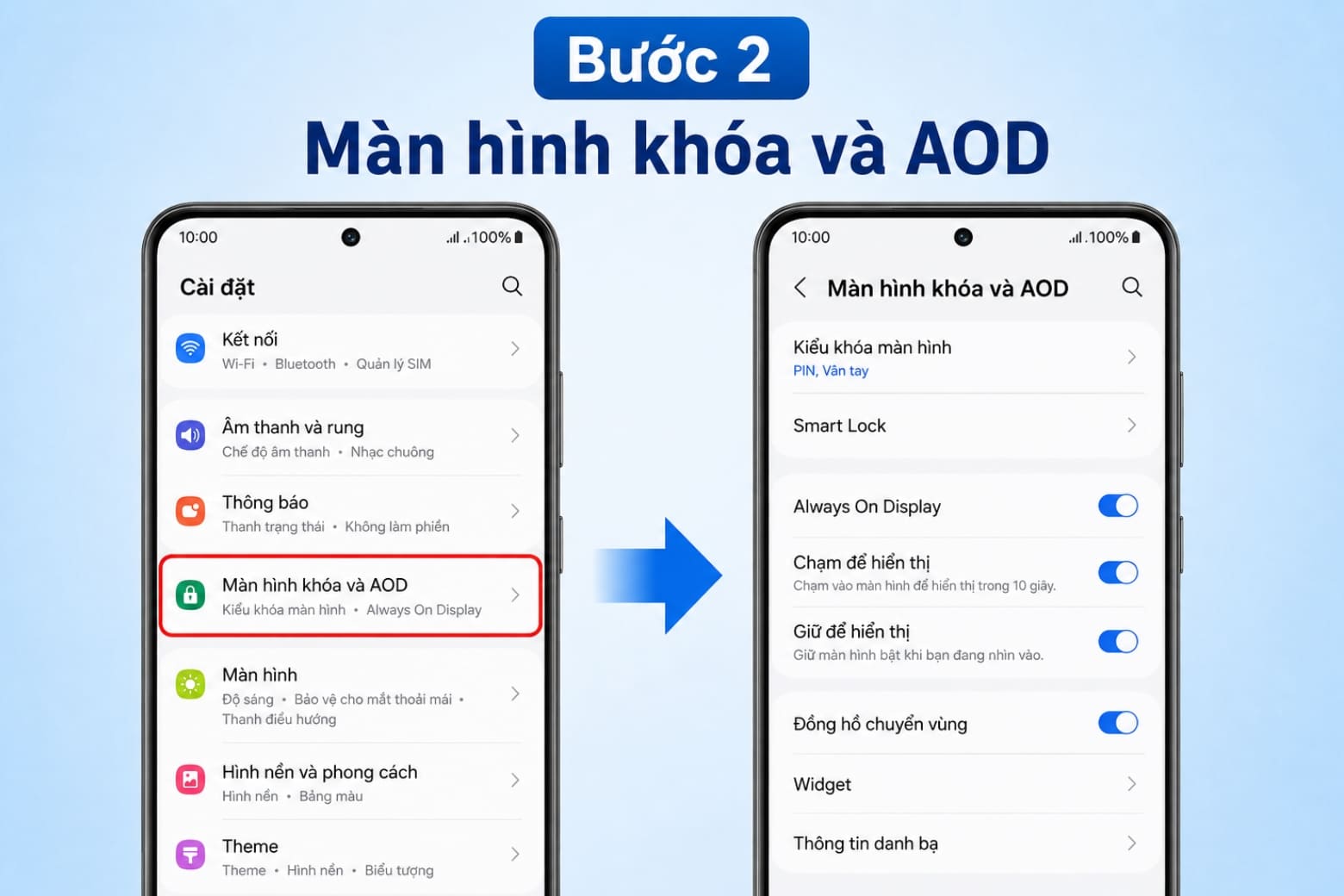 Cách đặt mật khẩu điện thoại Samsung đơn giản, nhanh chóng 17 Tìm đúng khu vực bảo mật để bắt đầu thiết lập khóa màn hình