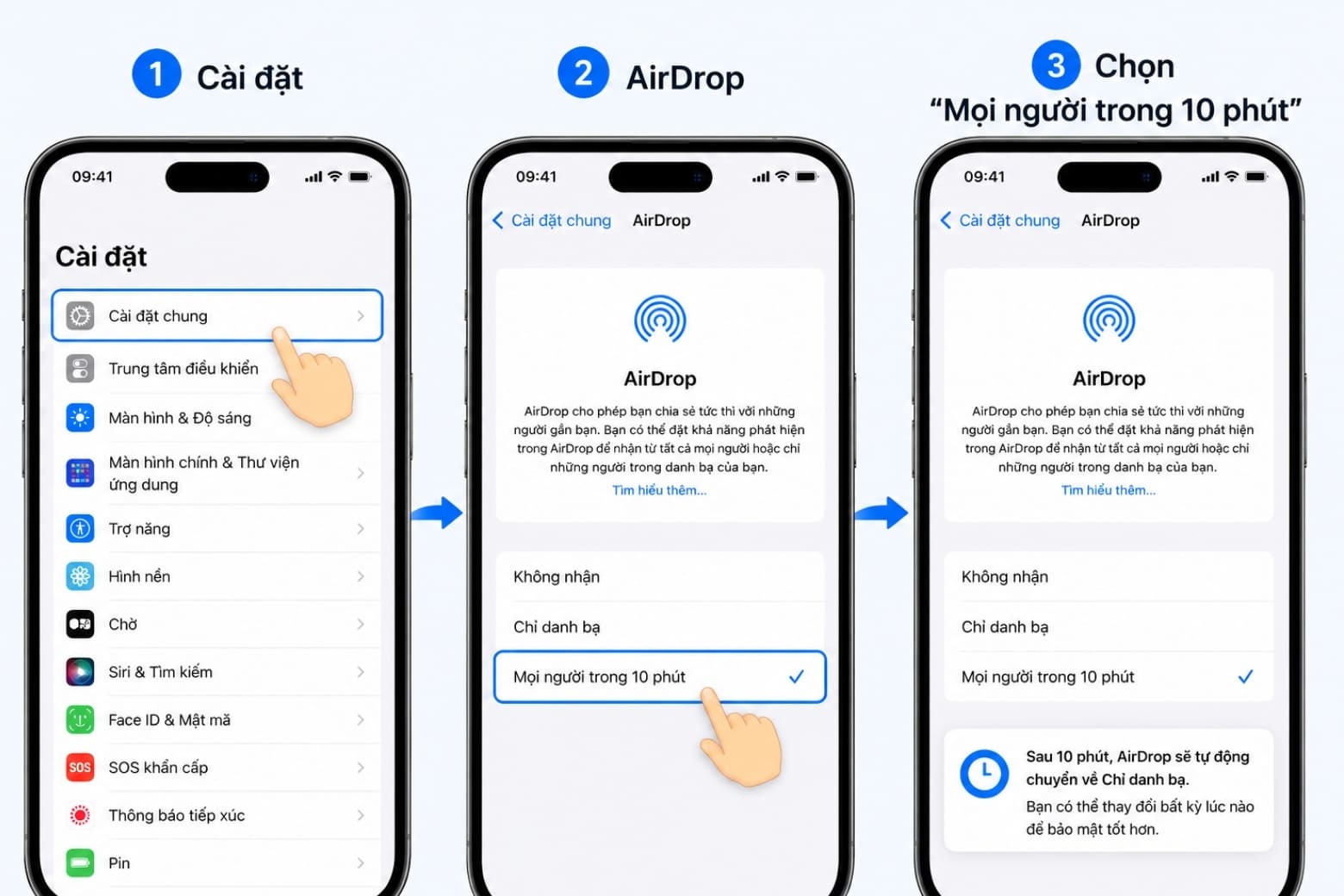 Cách đổi tên AirDrop trên iPhone nhanh chóng, chính xác 16 iểm tra chế độ nhận để iPhone có thể xuất hiện trên AirDrop