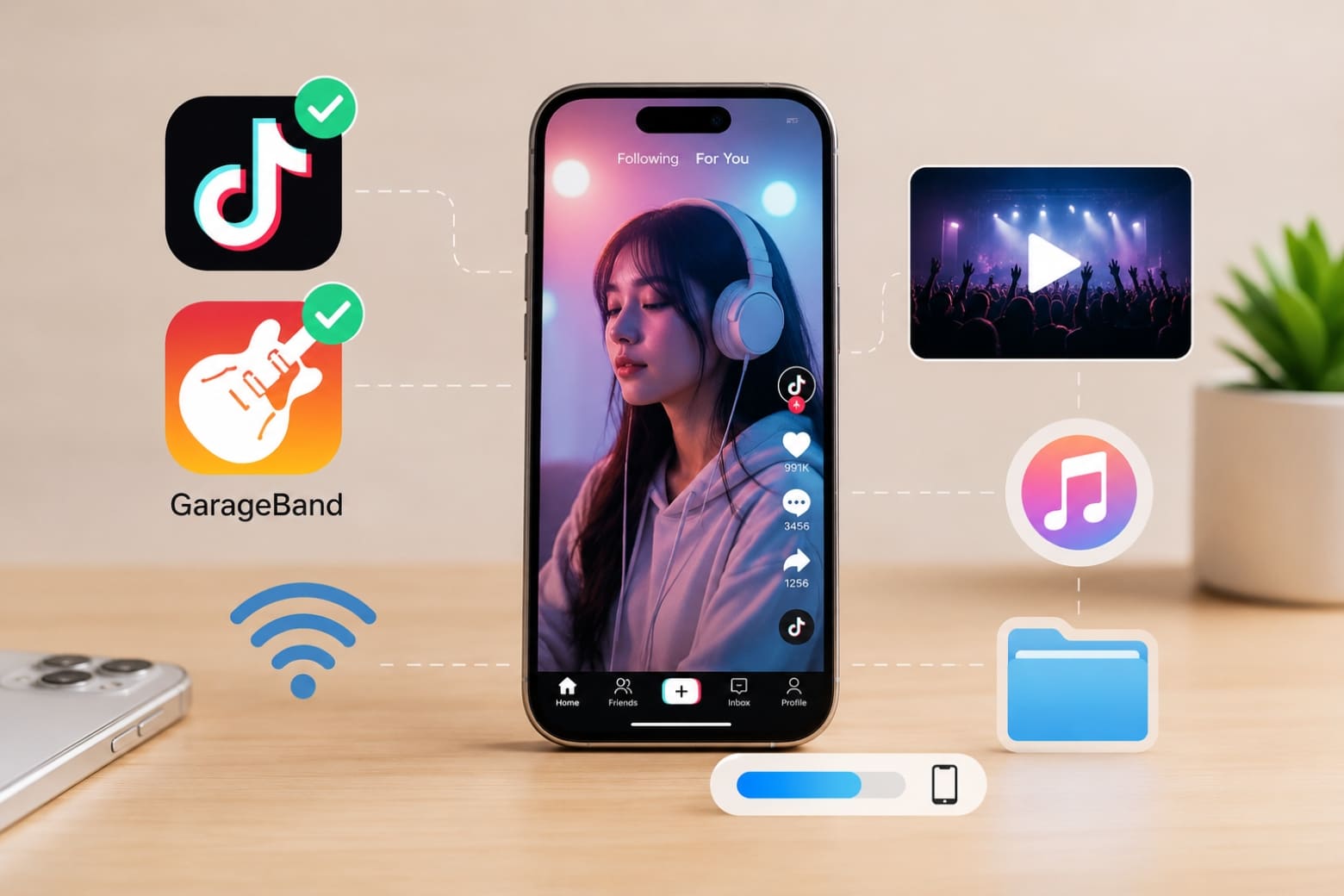 Cách lấy video TikTok làm nhạc chuông cho iPhone đơn giản 36 Chuẩn bị đầy đủ ứng dụng, video và tệp âm thanh để quá trình tạo nhạc chuông thuận lợi