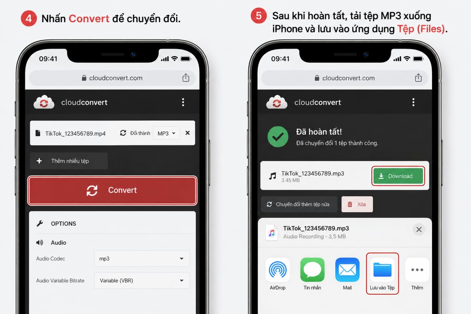 Cách lấy video TikTok làm nhạc chuông cho iPhone đơn giản 39 Tách phần âm thanh khỏi video và lưu thành định dạng tương thích với GarageBand