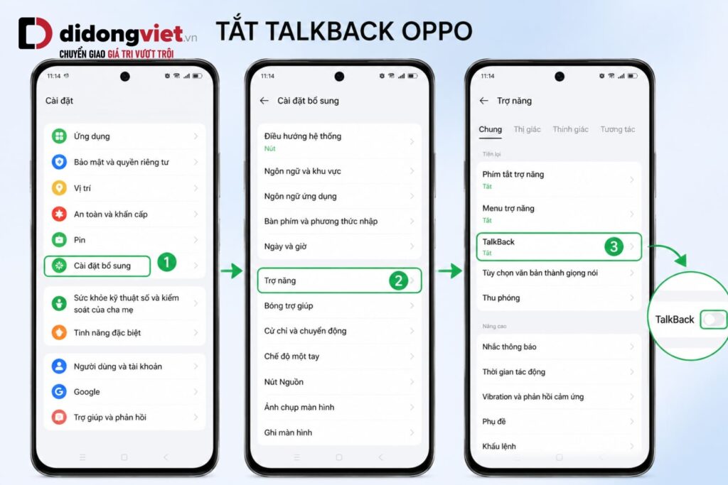 Cách tắt TalkBack OPPO (chế độ người mù) đơn giản, dễ thực hiện 6 Cách tắt TalkBack OPPO (chế độ người mù) thành công 100%