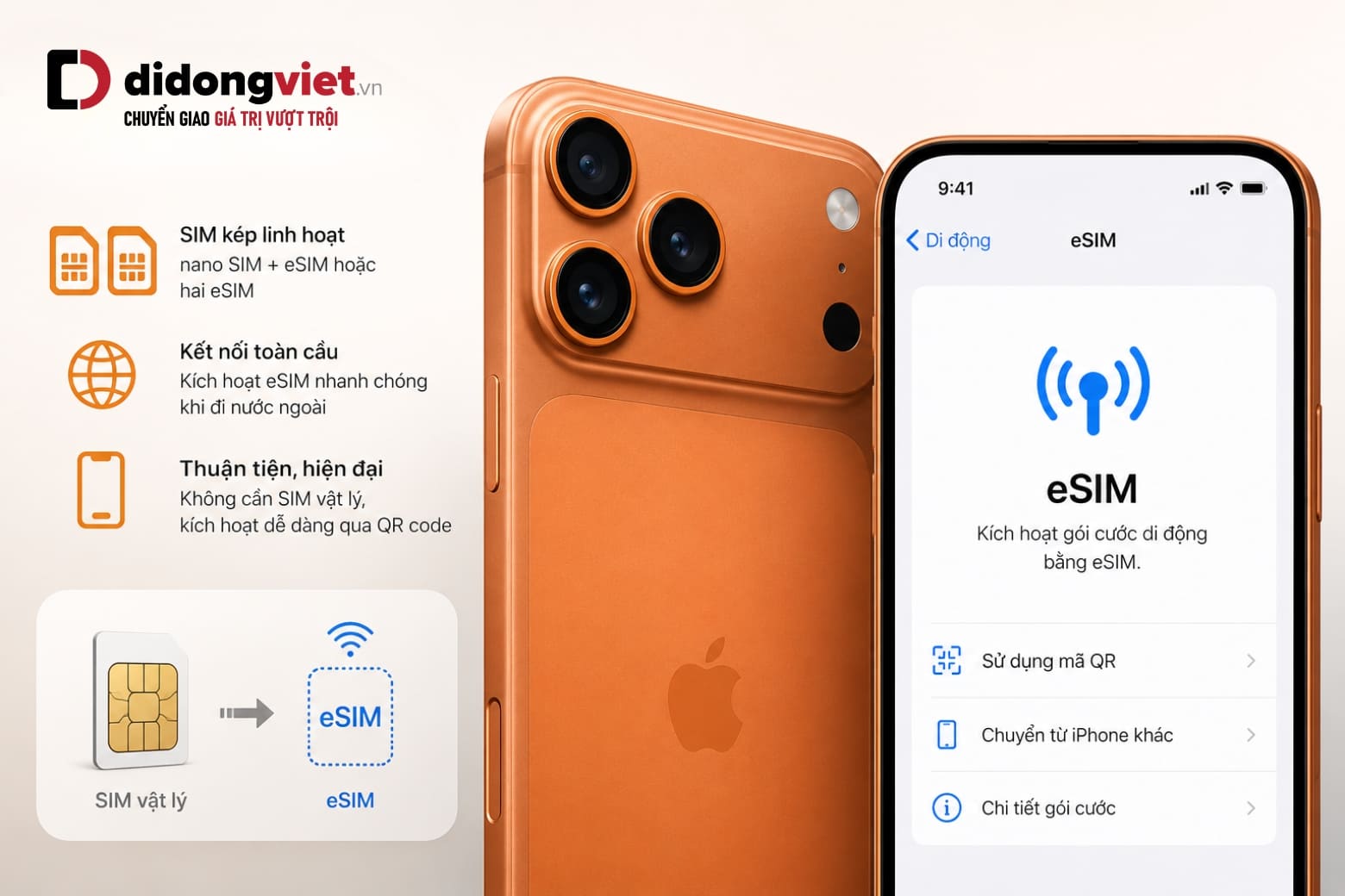 Cách thêm eSIM trên iPhone 17 Pro nhanh chóng, dễ thực hiện 11 Khám phá khả năng hỗ trợ eSIM và cách sử dụng hai số trên iPhone 17 Pro