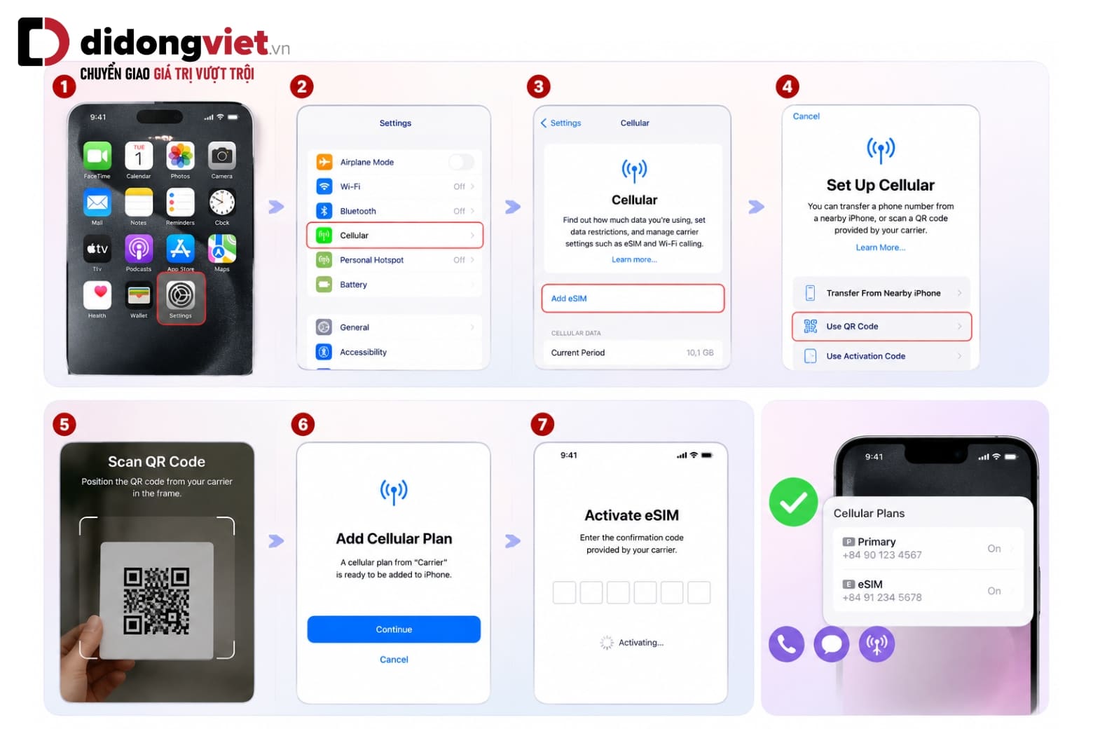 Cách thêm eSIM trên iPhone 17 Pro nhanh chóng, dễ thực hiện 17 Không quét được QR? Bạn vẫn có thể nhập thông tin eSIM trực tiếp