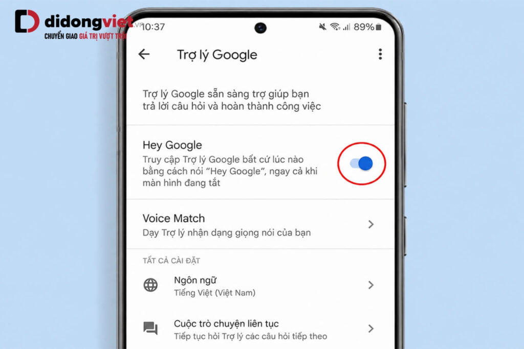 Cách tìm kiếm bằng giọng nói trên điện thoại Samsung (Cập nhật mới) 5 Cách bật công tắc nhận diện giọng nói Hey Google trên phần cài đặt điện thoại Samsung