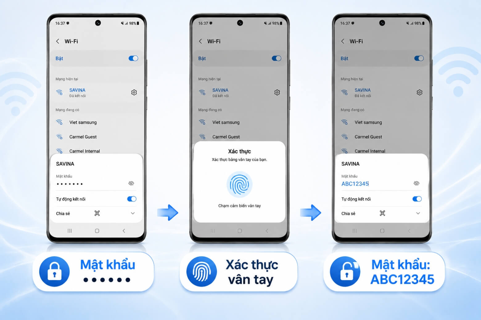 Cách xem pass WiFi trên Samsung không cần root chỉ với vài bước 8 Cách xem pass WiFi trên Samsung không cần root hiện dạng chữ