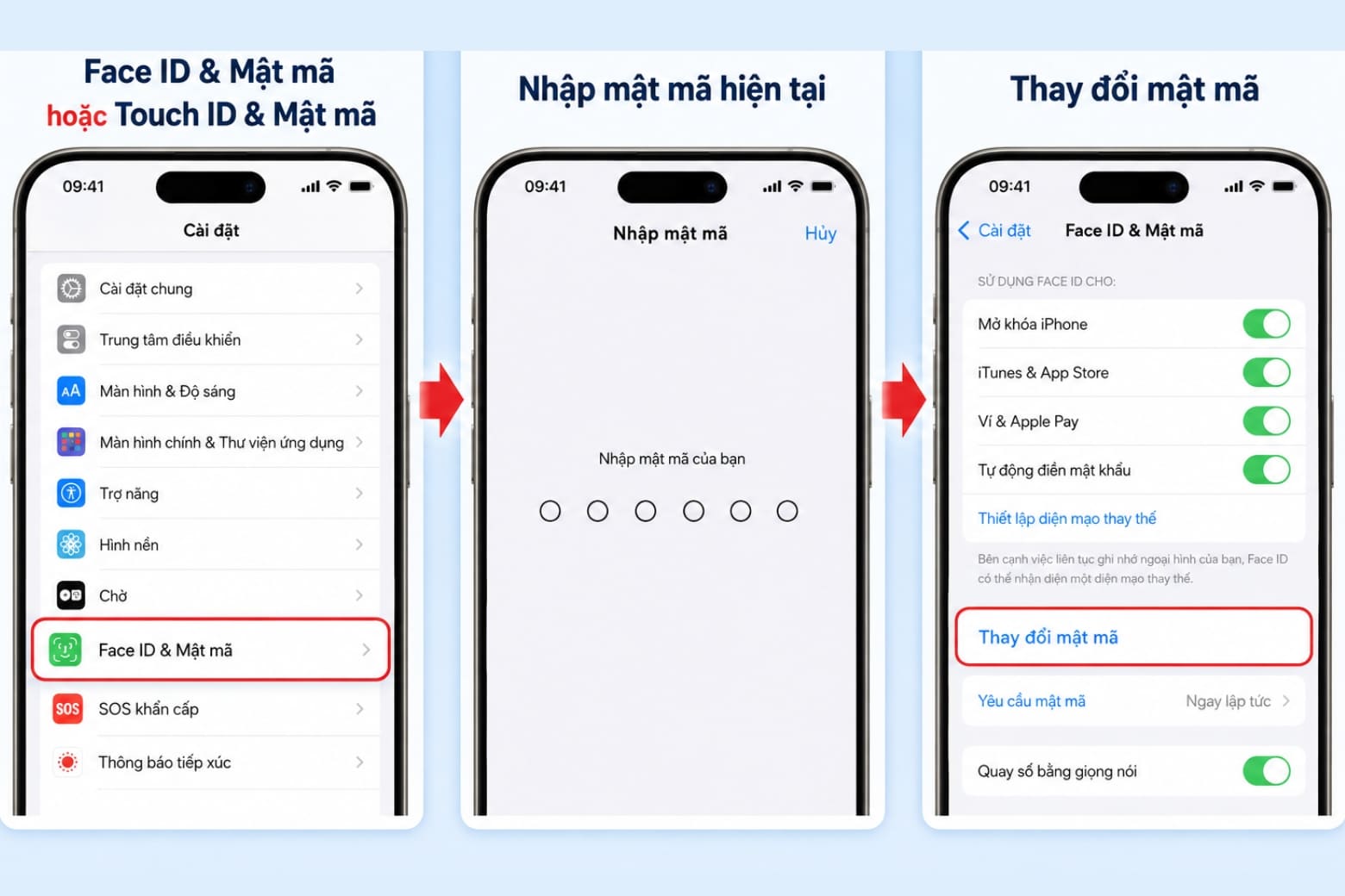 Cài đặt khoá màn hình iPhone bằng mật mã, Face ID 20 Cập nhật mật mã mới để tăng khả năng bảo vệ thiết bị