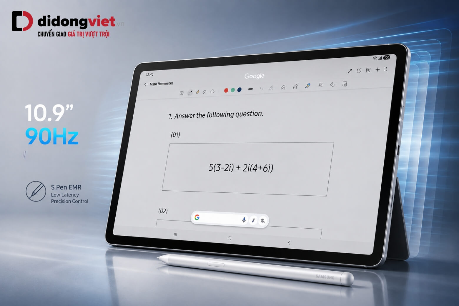Cấu hình Samsung Galaxy Tab S10 FE chi tiết và khả năng đáp ứng thực tế 10 Cấu hình Samsung Galaxy Tab S10 FE màn hình 90Hz