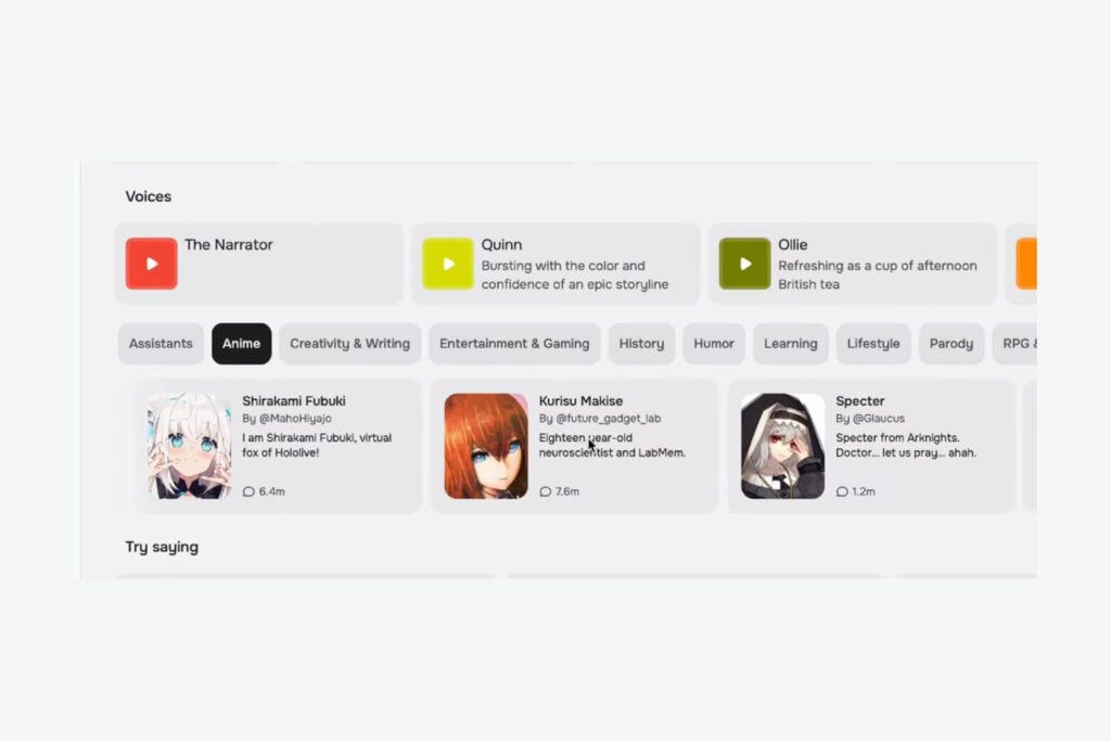 Character AI là gì? Hướng dẫn từ A-Z và mẹo sử dụng hiệu quả 10 Character AI cung cấp hàng triệu nhân vật đa dạng để trò chuyện, từ người nổi tiếng đến nhân vật hư cấu.