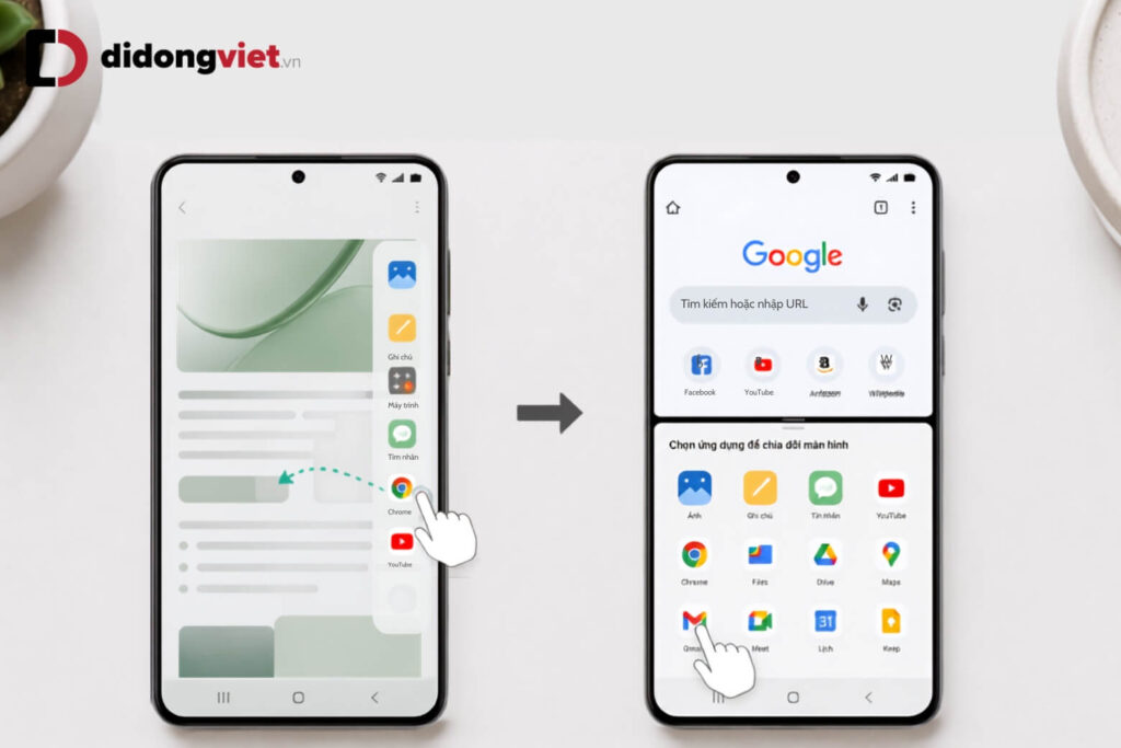 Hướng dẫn cách chia đôi màn hình OPPO đơn giản, nhanh chóng nhất 2026 16 Kéo ứng dụng từ Thanh bên thông minh vào màn hình, rồi chọn ứng dụng thứ hai để ghép đôi.