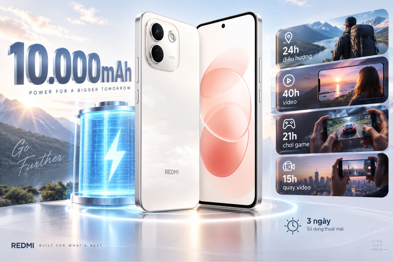 Có nên mua REDMI Note 17 Pro Max 5G? Ai nên mua? 11 Pin 10.000mAh đáp ứng tốt nhu cầu sử dụng dài và di chuyển nhiều