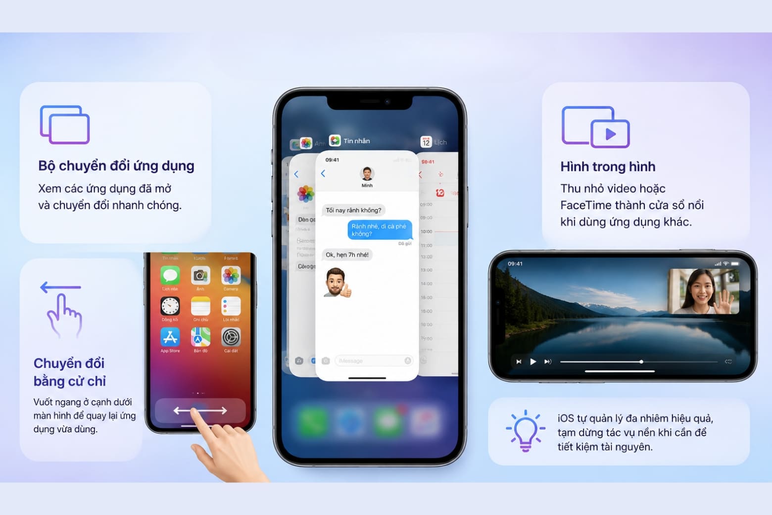Đa nhiệm trên iPhone là gì? Cách mở và sử dụng chi tiết 11 Hiểu rõ đa nhiệm giúp bạn chuyển đổi ứng dụng nhanh và sử dụng iPhone hiệu quả hơn