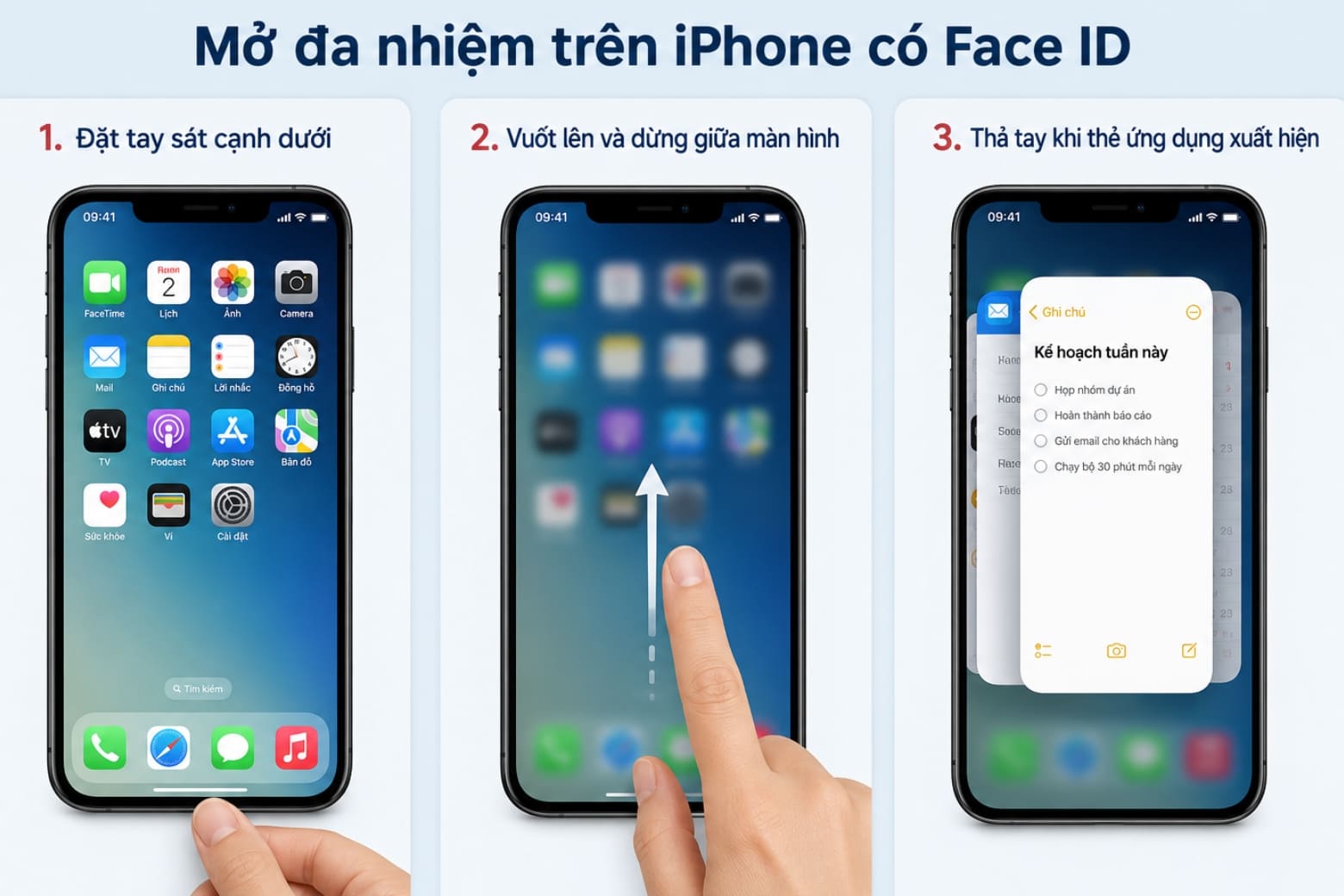 Đa nhiệm trên iPhone là gì? Cách mở và sử dụng chi tiết 12 Chỉ vài thao tác vuốt đơn giản giúp bạn mở Bộ chuyển đổi ứng dụng nhanh chóng