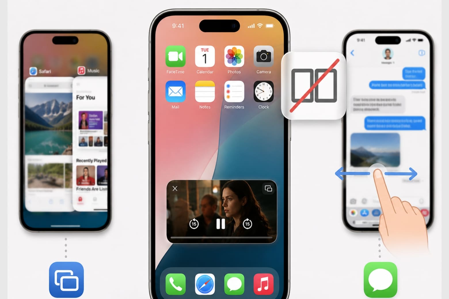 Đa nhiệm trên iPhone là gì? Cách mở và sử dụng chi tiết 19 iPhone chưa hỗ trợ chia đôi hai ứng dụng độc lập, nhưng vẫn có PiP để đa nhiệm