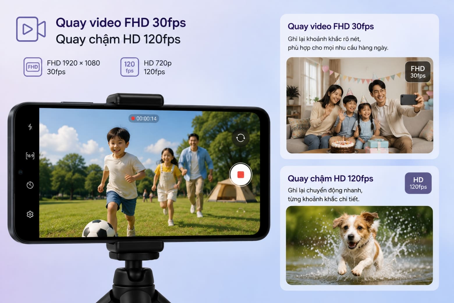 Đánh giá camera Samsung Galaxy A07 5G: Camera 50MP có tốt không? 9 Khả năng quay FHD cùng slow-motion 120fps đáp ứng nhiều nhu cầu ghi hình