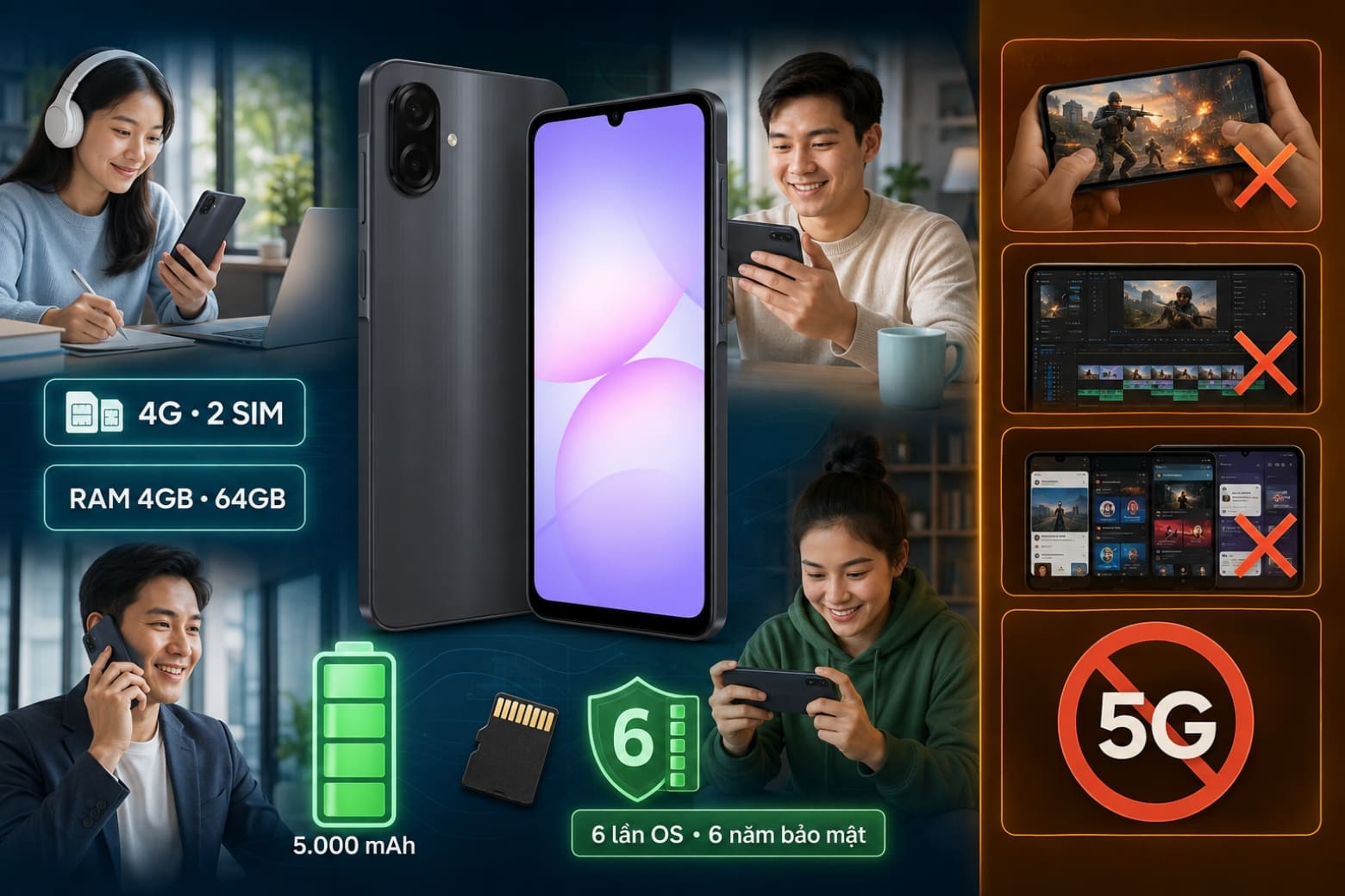 Đánh giá hiệu năng Samsung Galaxy A07: Có mượt và chơi game tốt không? 12 Galaxy A07 phù hợp người dùng phổ thông, học tập và giải trí nhẹ nhàng