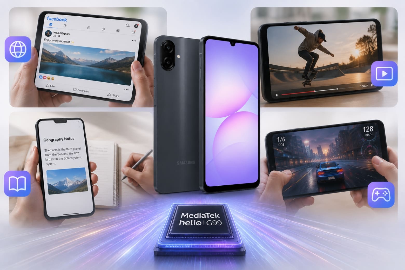 Đánh giá hiệu năng Samsung Galaxy A07: Có mượt và chơi game tốt không? 9 Cấu hình phổ thông giúp Galaxy A07 đáp ứng tốt nhu cầu sử dụng thường nhật