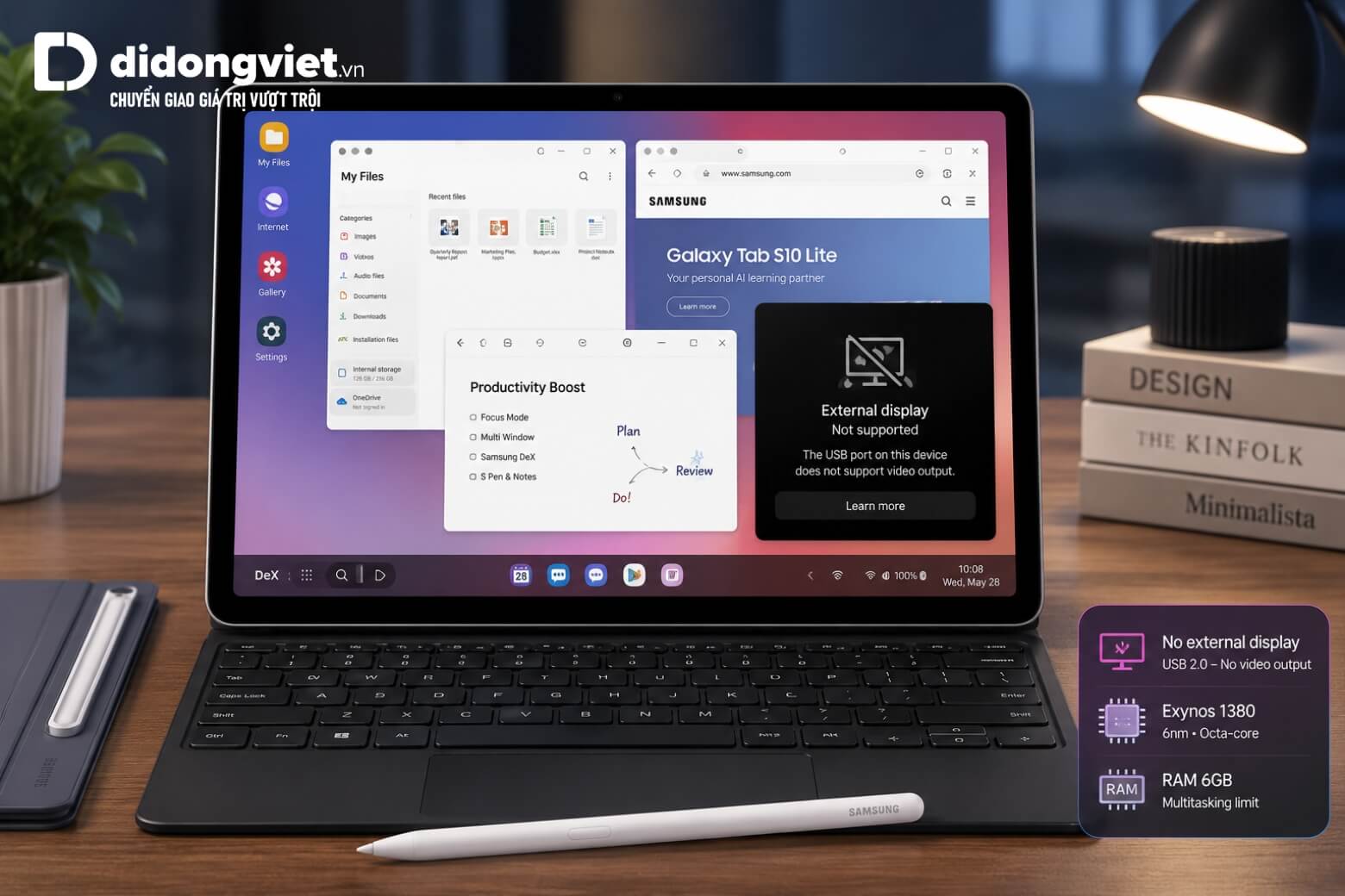 Đánh giá hiệu năng Samsung Galaxy Tab S10 Lite: Đủ sức thay thế laptop? 8 Đánh giá hiệu năng Samsung Galaxy Tab S10 Lite chế độ Samsung DeX